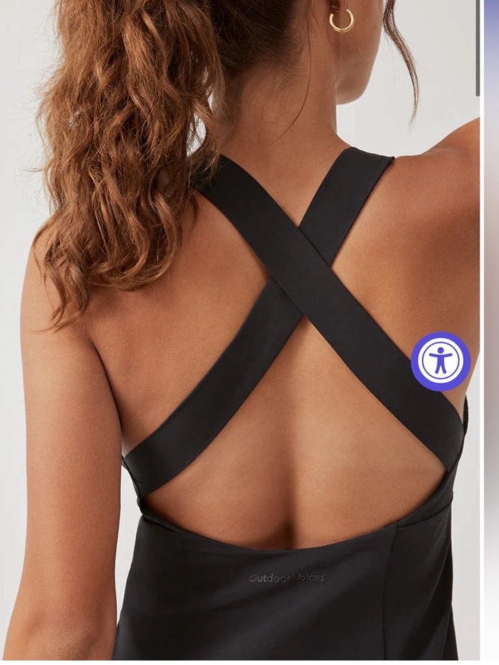 Outdoor Voices Olive Cross-Back Dress - Picture 3 of 10